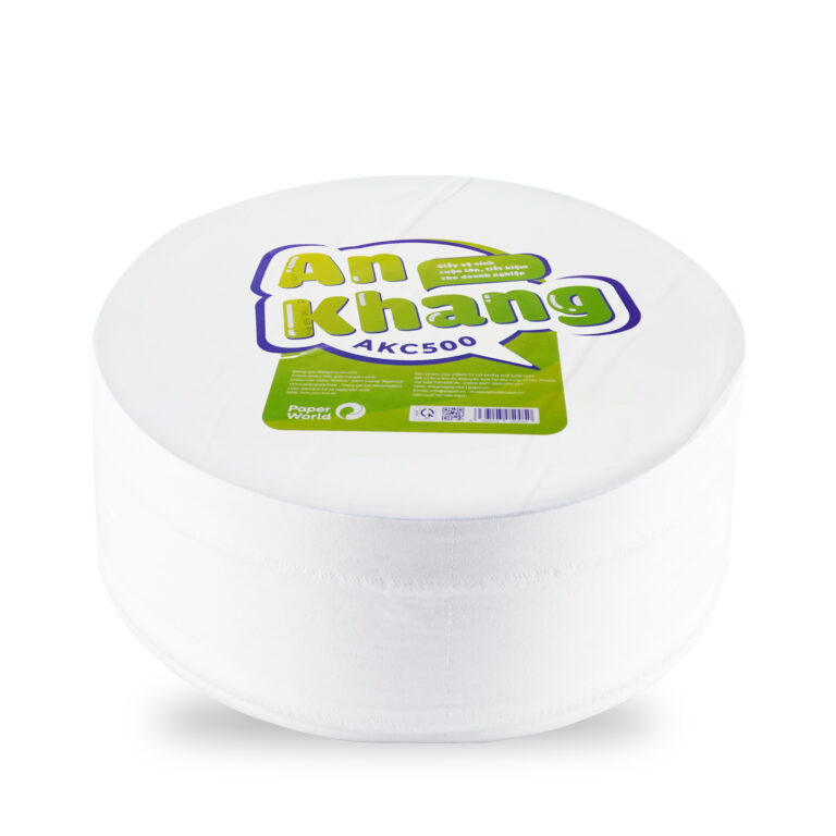 Giấy vệ sinh cuộn lớn An Khang Caro500