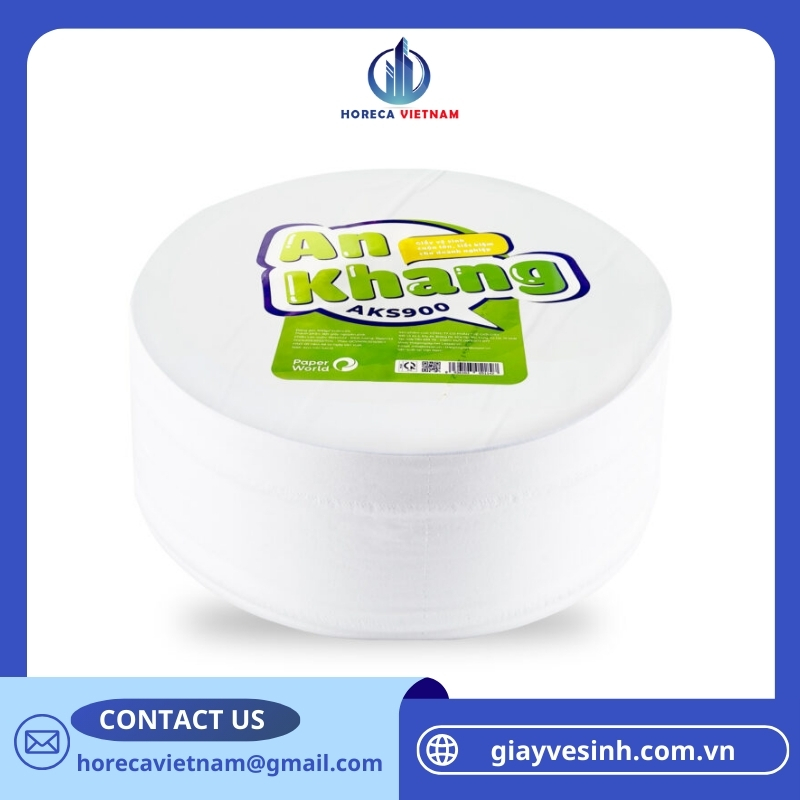 Giấy vệ sinh cuộn lớn An Khang Soft900