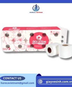 Giấy vệ sinh cuộn nhỏ Japani Premium10 chất lượng cao, mềm mịn, thấm hút vượt trội