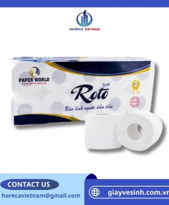 Giấy vệ sinh cuộn nhỏ Roto Soft10 là giấy vệ sinh cao cấp an toàn cho da, mềm mịn
