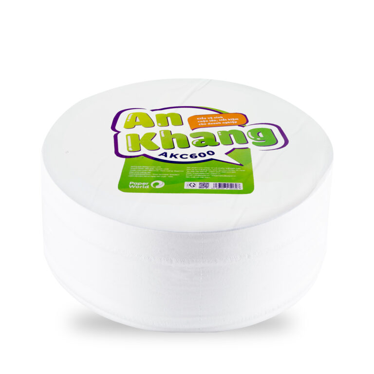 Giấy vệ sinh cuộn lớn An Khang Caro600