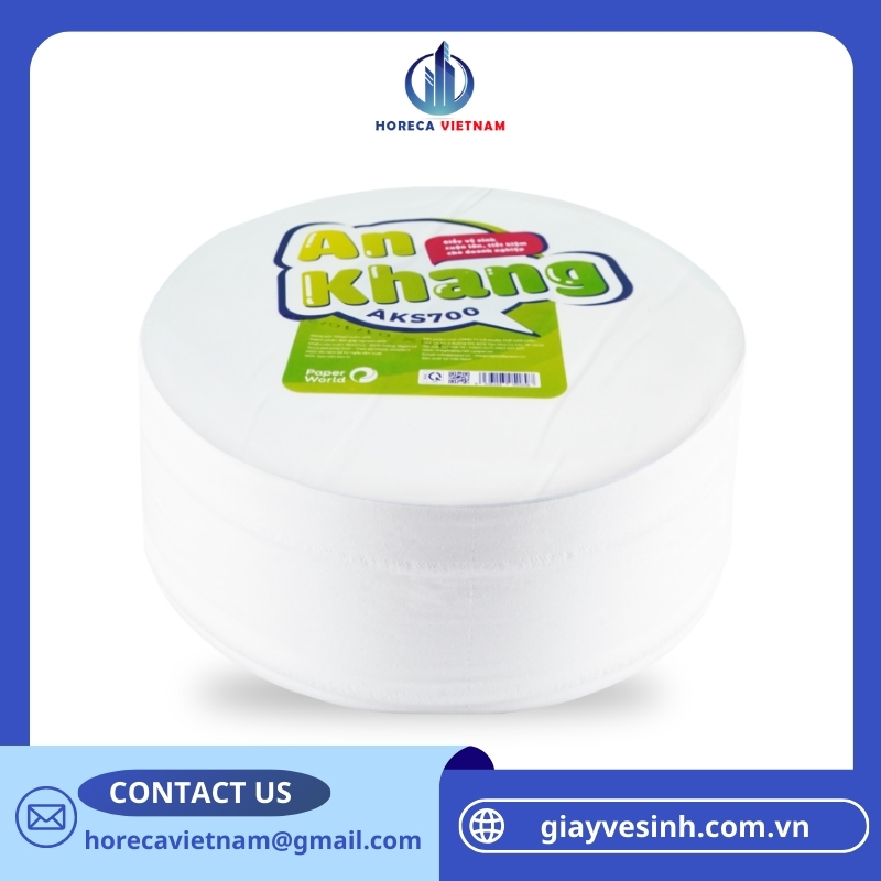 Giấy vệ sinh cuộn lớn An Khang Soft700