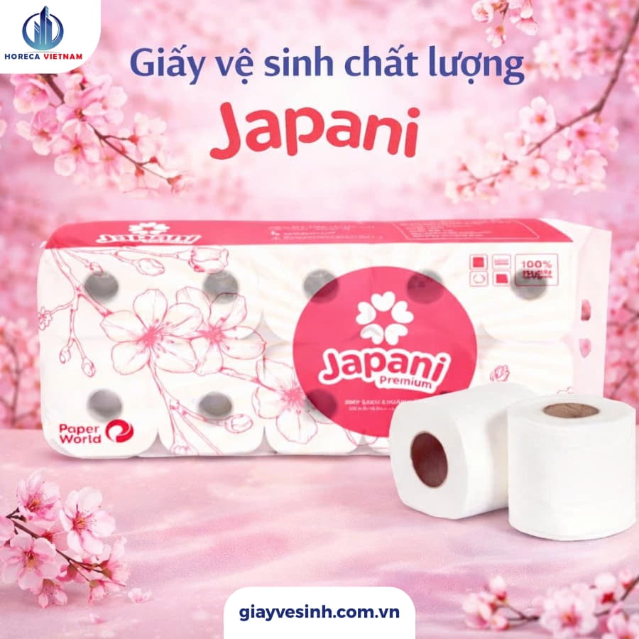Giấy vệ sinh Japani Premium làm từ bột giấy nguyên sinh, mềm mịn, sạch tự nhiên và an toàn cho sức khỏe người dùng