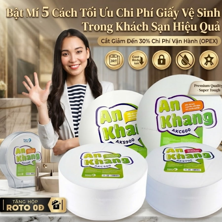 Cách tối ưu chi phí giấy vệ sinh cho khách sạn