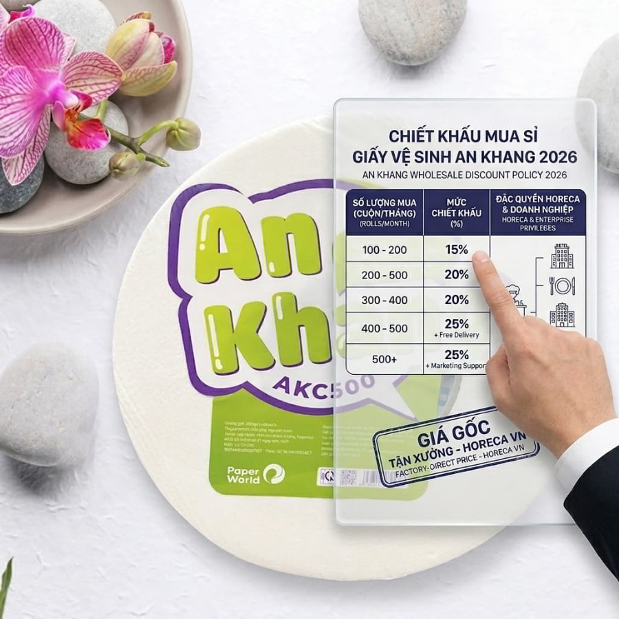 Chiết khấu mua sỉ giấy vệ sinh cuộn lớn 2026