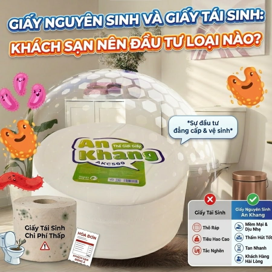 Giấy nguyên sinh và giấy tái sinh khách sạn nên đầu tư loại nào?