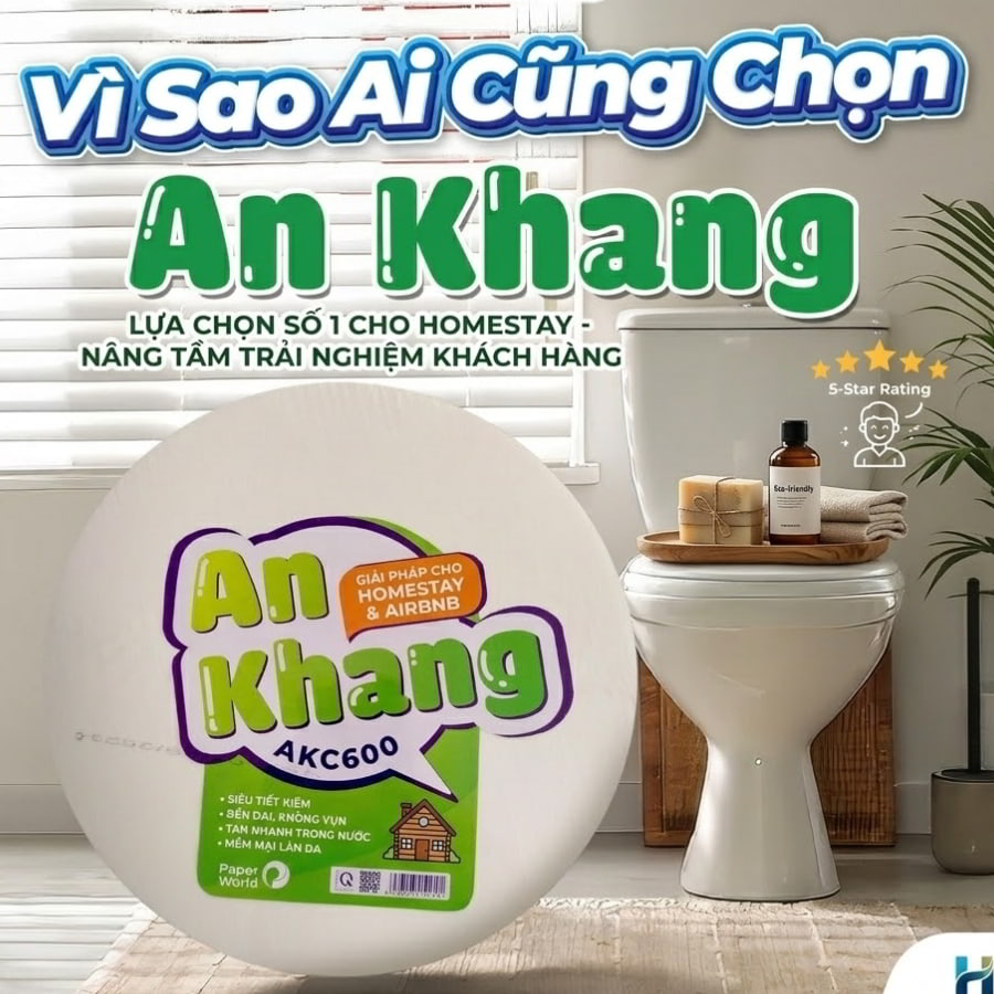 Giấy vệ sinh cuộn lớn cho homestay