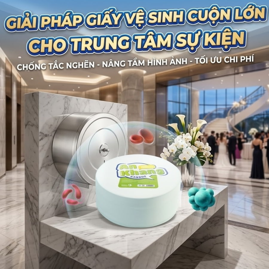 Giấy vệ sinh cuộn lớn trung tâm hội nghị