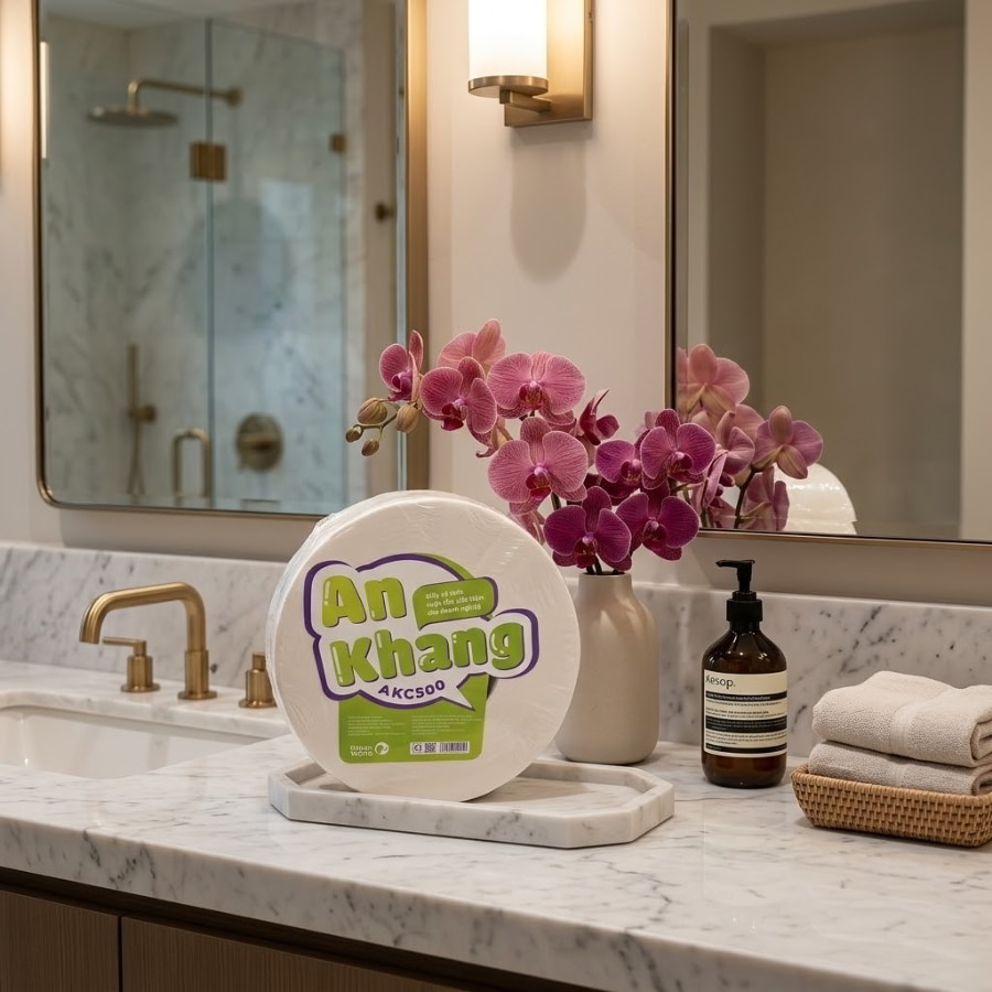 Giấy vệ sinh cuộn lớn không lõi