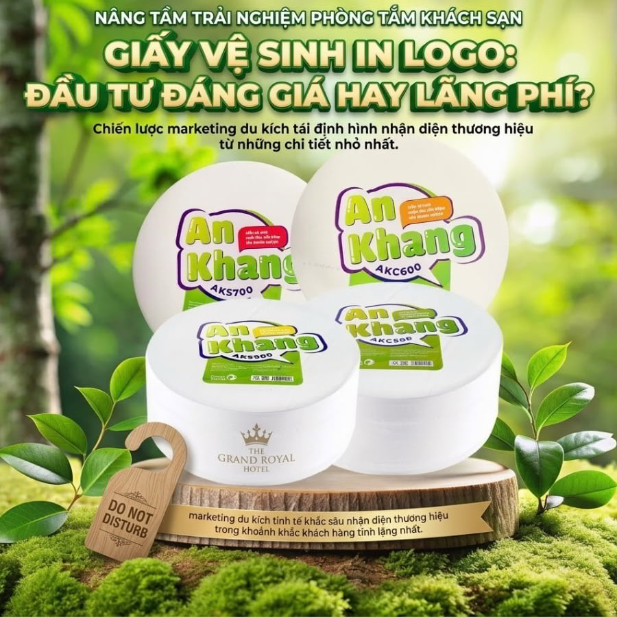 Giấy vệ sinh in logo khách sạn nâng tầm trải nghiệm khách hàng