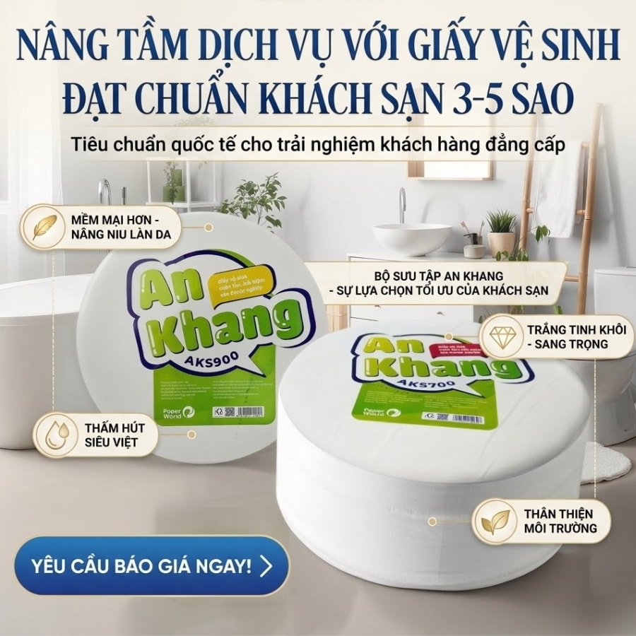 Tiêu chuẩn giấy vệ sinh khách sạn cao cấp 2026
