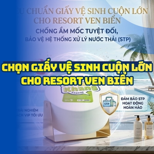 Tiêu chuẩn giấy vệ sinh cuộn lớn resort ven biển