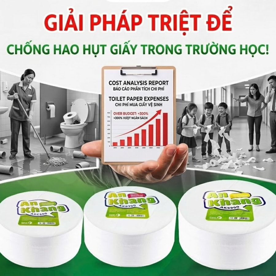 Cách chống hao hụt giấy vệ sinh trường học tại Horeca Việt Nam