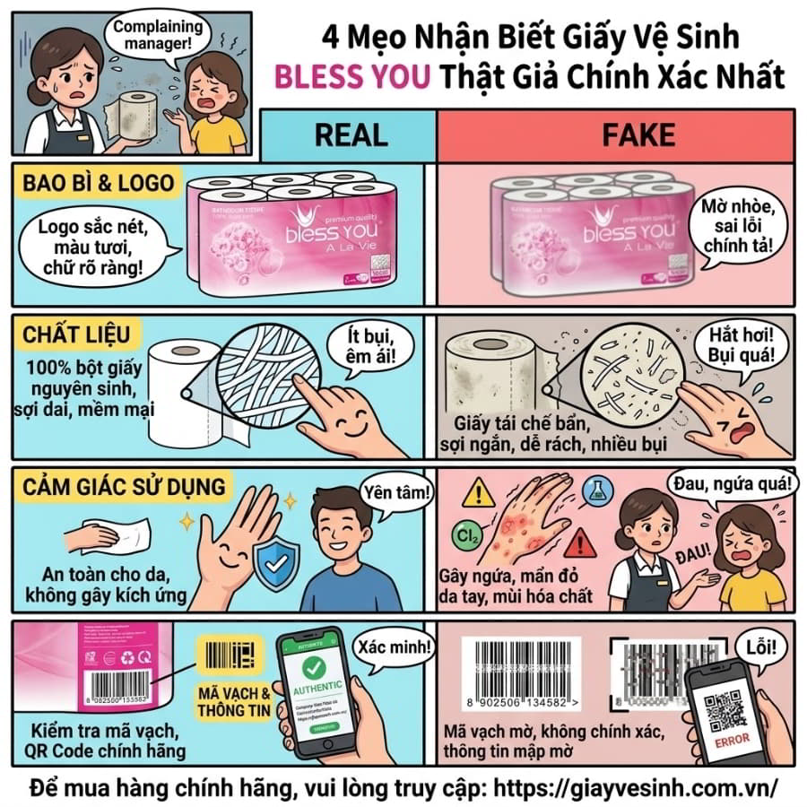 Cách phân biệt giấy bless you thật giả chính xác nhất tại Horeca Việt Nam