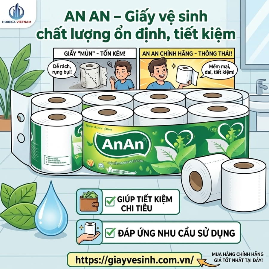 Mua giấy vệ sinh an an 10 cuộn uy tín giá tốt nhất tại Horeca Việt Nam