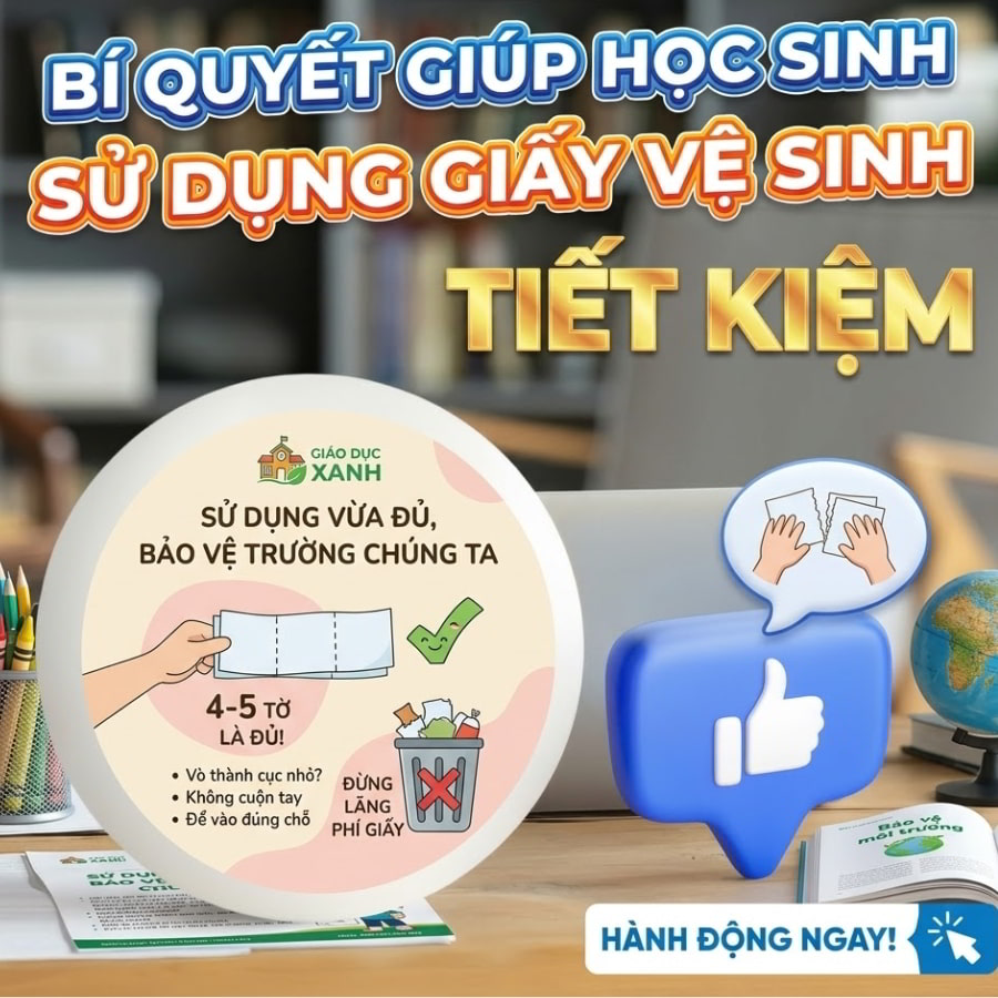 Giáo dục học sinh tiết kiệm giấy tại Horeca Việt Nam