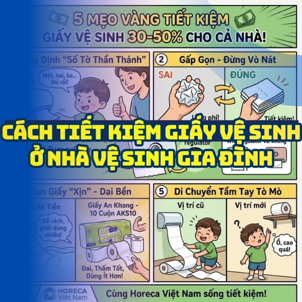 Cách tiết kiệm giấy vệ sinh ở nhà vệ sinh gia đình hiệu quả tại Horeca Việt Nam
