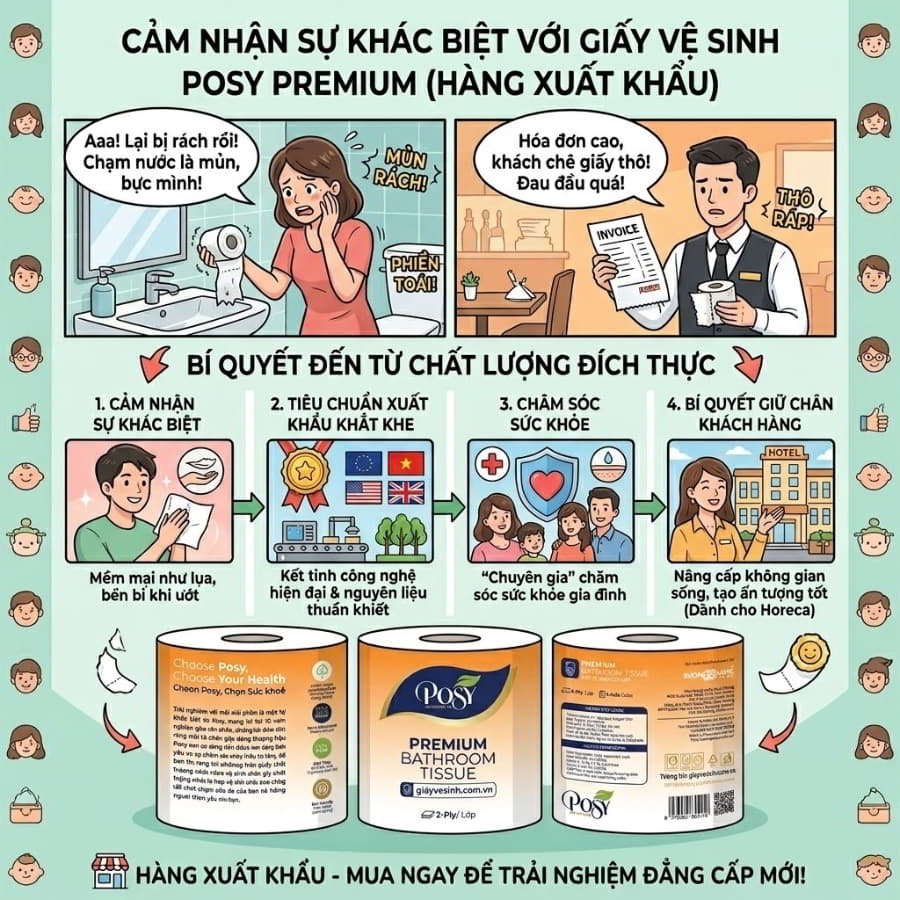 Mua giấy vệ sinh posy premium cao cấp giá tốt nhất tại Horeca Việt Nam