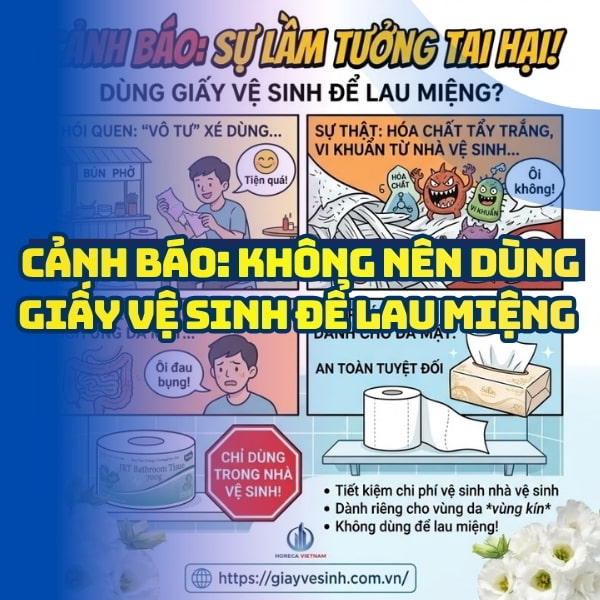 Cảnh báo có nên dùng giấy an an lau miệng được không tại Horeca Việt Nam?