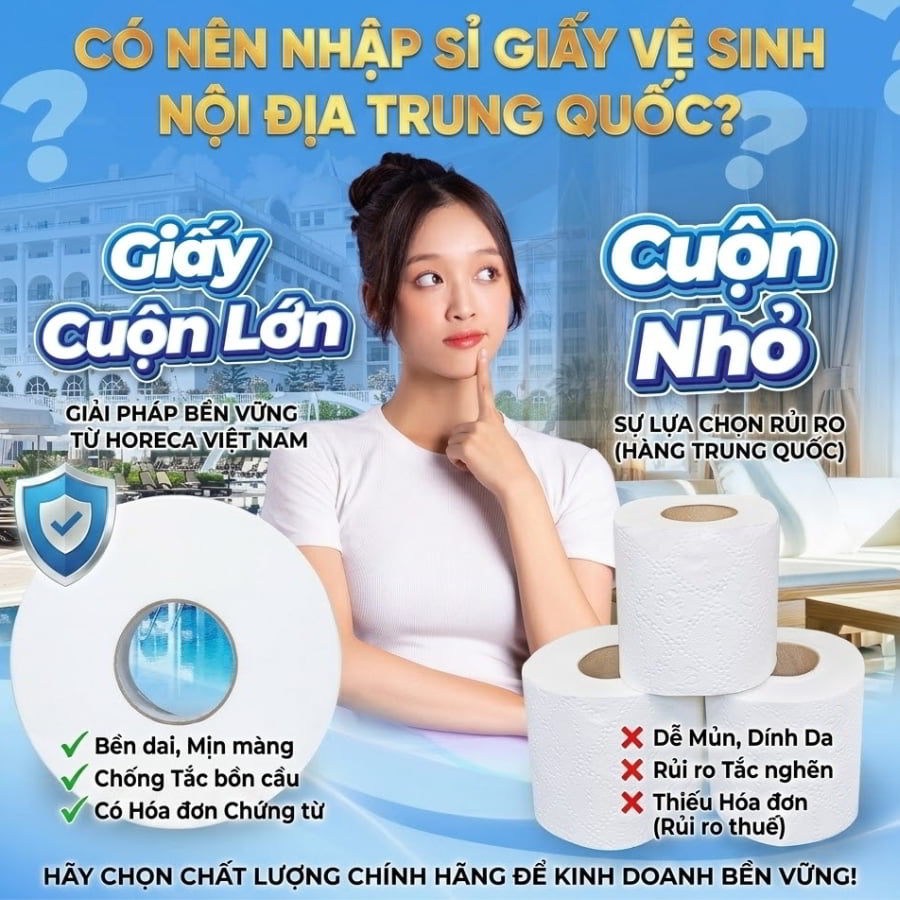 Có nên nhập sỉ giấy vệ sinh nội địa trung giá sỉ để kinh doanh không?
