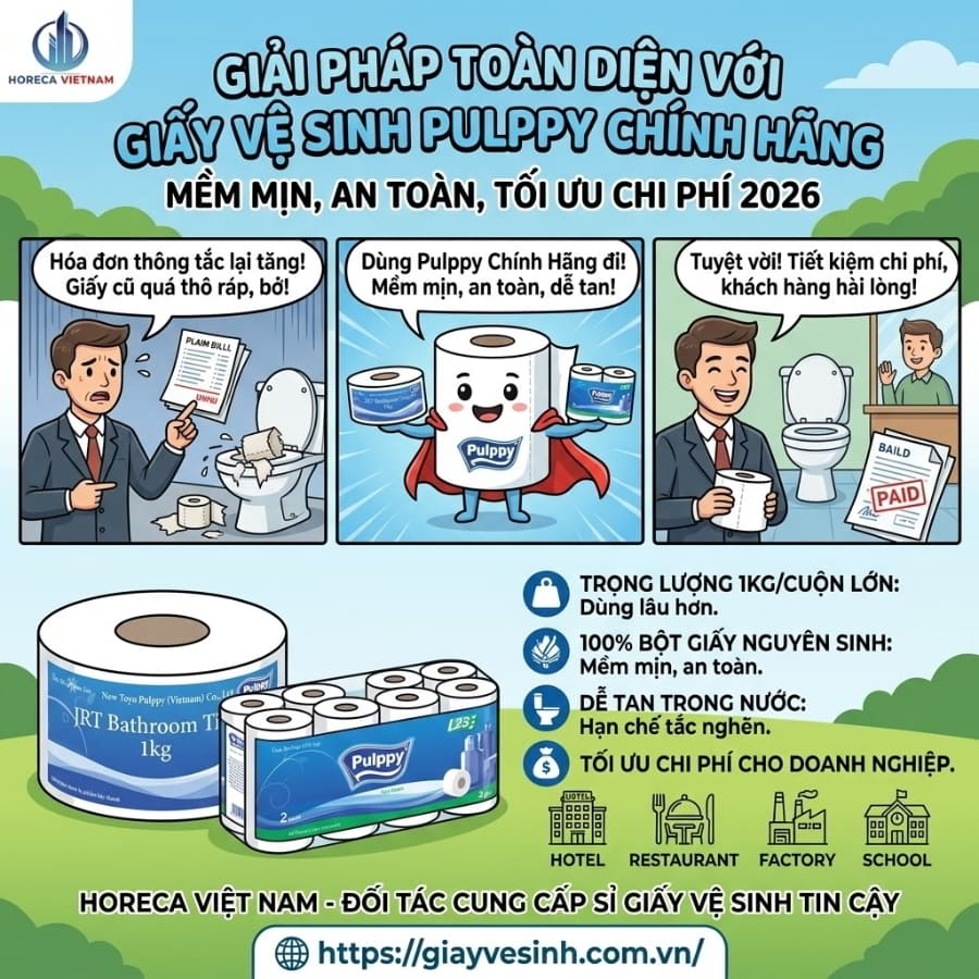 Cung cấp giấy vệ sinh pulppy chính hãng mềm mịn an toàn giá tốt nhất 2026