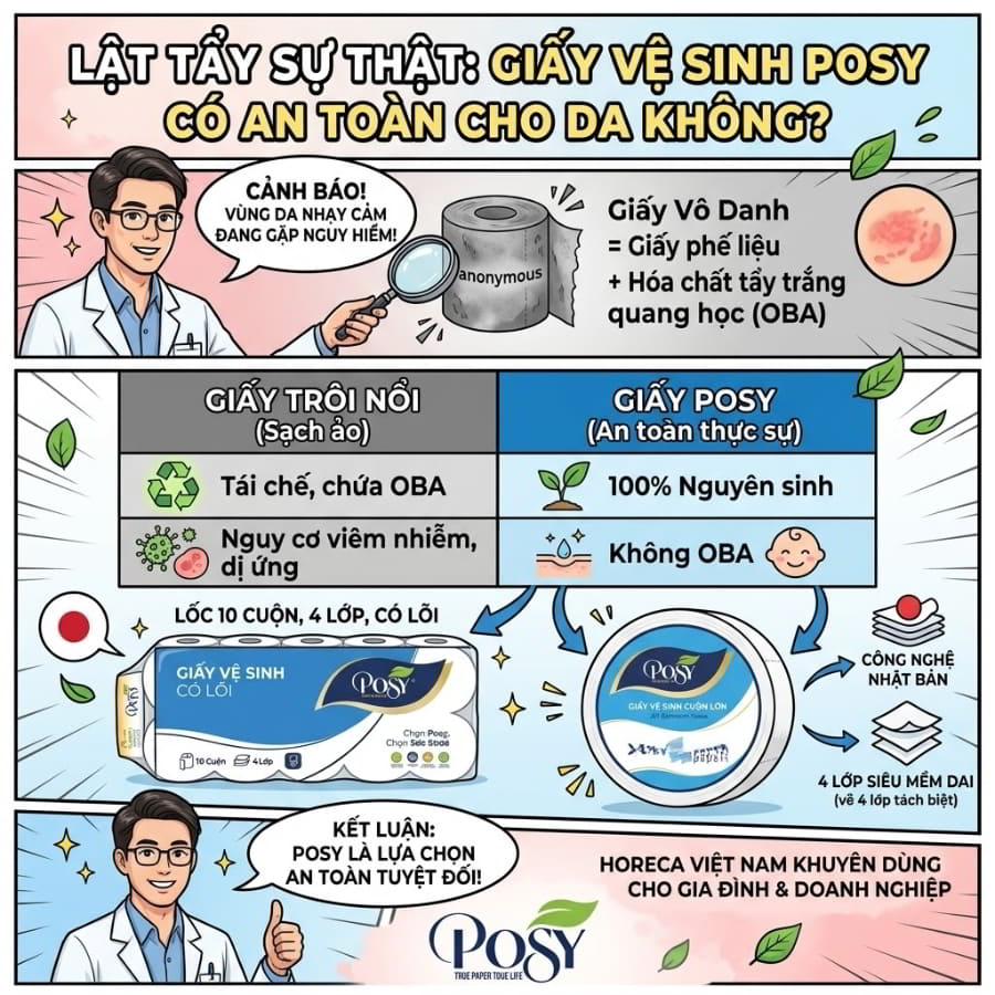 Đánh giá chi tiết giấy vệ sinh posy có tốt không?