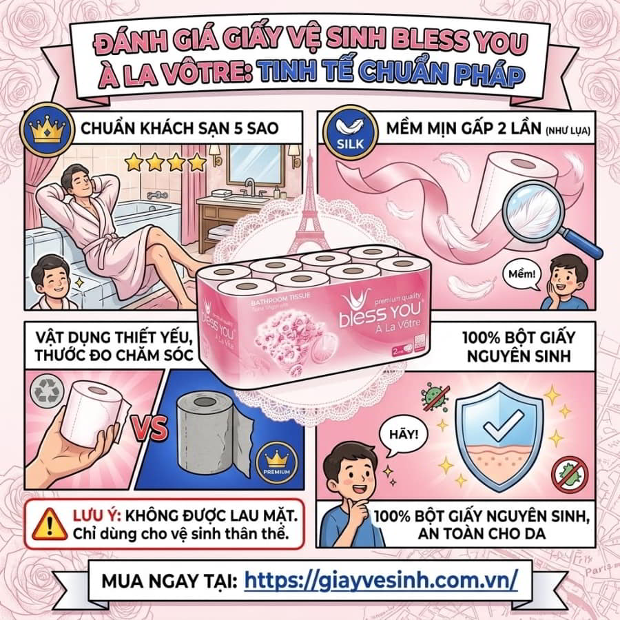 Mua giấy vệ sinh bless you à la vôtre uy tín giá tốt nhất tại Horeca Việt Nam