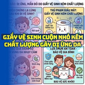 Dị ứng giấy vệ sinh khi dùng giấy kém chất lượng