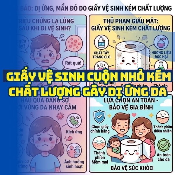 Dị ứng giấy vệ sinh khi dùng giấy kém chất lượng