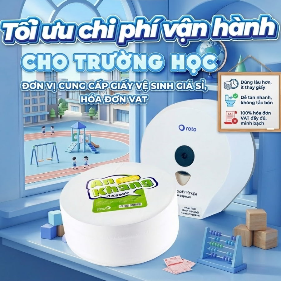 Horeca Việt Nam đơn vị cung cấp giấy vệ sinh cho trường học uy tín