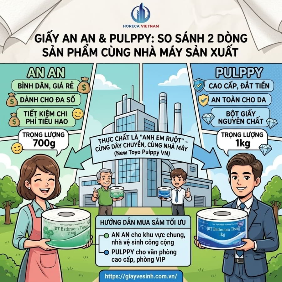 So sánh An An và Pulppy tại Horeca Việt Nam