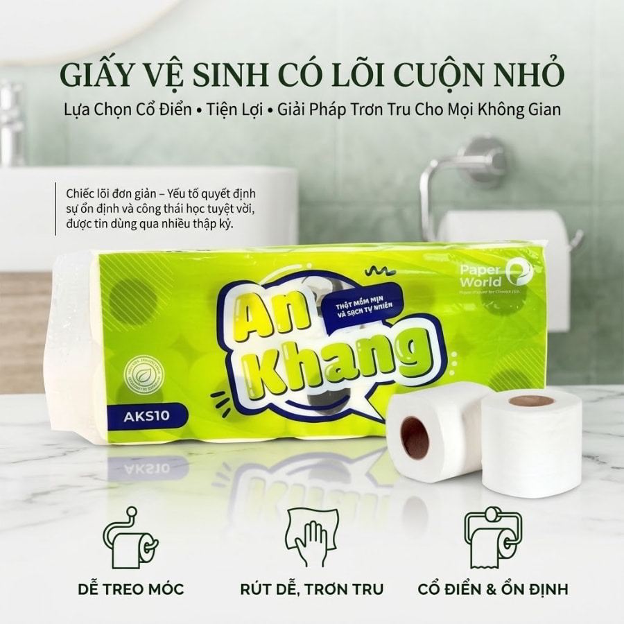 Mua giấy vệ sinh cuộn nhỏ có lõi uy tín giá sỉ tốt nhất tại Horeca Việt Nam