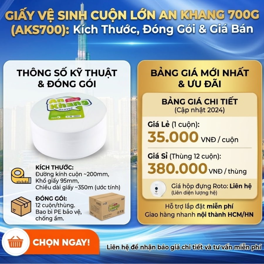 Mua giấy vệ sinh An Khang 700g uy tín giá tốt tại Horeca Việt Nam