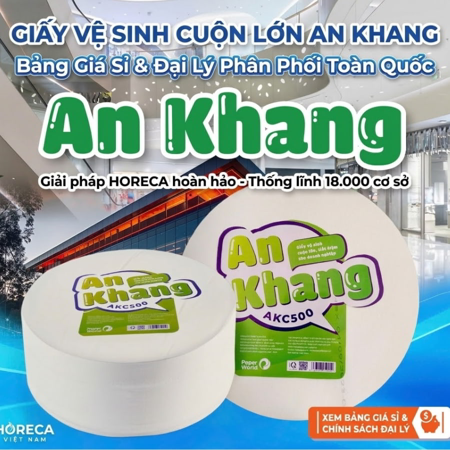 Mua giấy vệ sinh cuộn lớn An Khang uy tín giá tốt tại Horeca Việt Nam