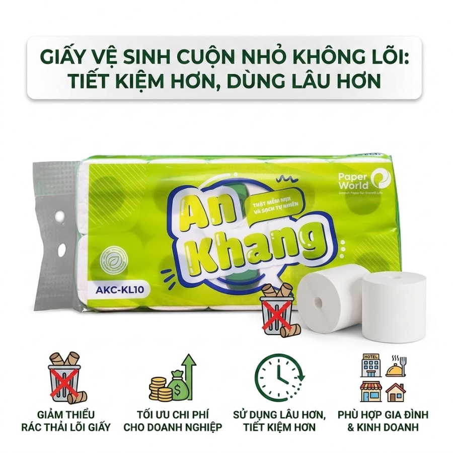 Mua giấy vệ sinh cuộn nhỏ không lõi uy tín giá sỉ tốt nhất tại Horeca Việt Nam