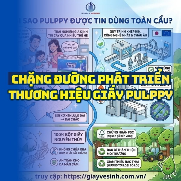 Giới thiệu công ty giấy pulppy chặng đường phát triển thương thiệu tại Horeca Việt Nam