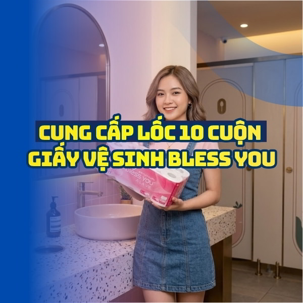 Horeca Việt Nam cung cấp giấy vệ sinh bless you 10 cuộn giá tốt giao hàng tận nơi