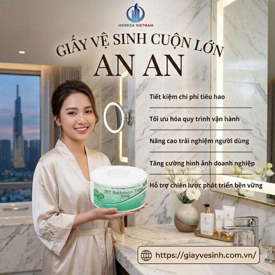 Horeca Việt Nam cung cấp giấy vệ sinh cuộn lớn An An hàng đầu Việt Nam