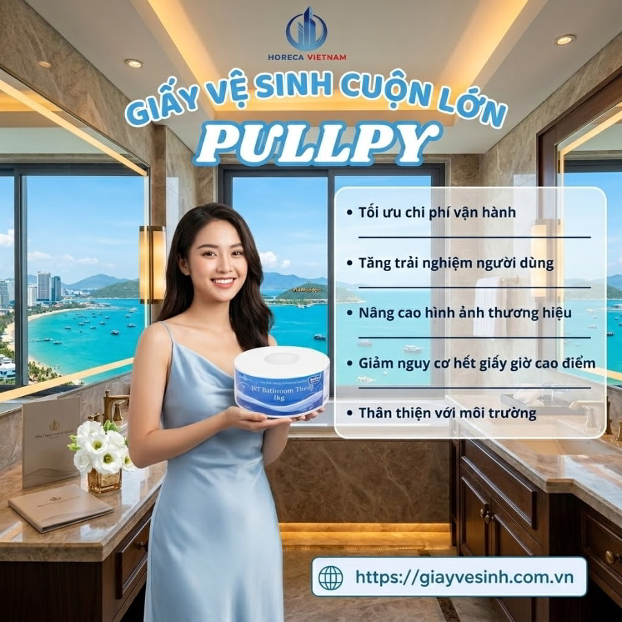 Horeca Việt Nam cung cấp giấy vệ sinh cuộn lớn pulppy giá sỉ tốt nhất giao hàng tận nơi