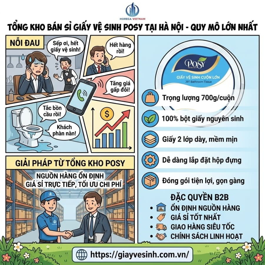 Tổng kho giấy posy Hà Nội uy tín giá sỉ tốt nhất tại Horeca Việt Nam