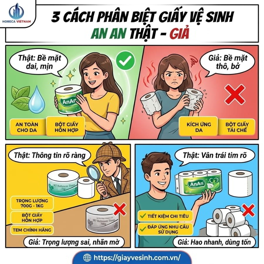 Hướng dẫn chi tiết 3 cách phân biệt giấy An An thật giả