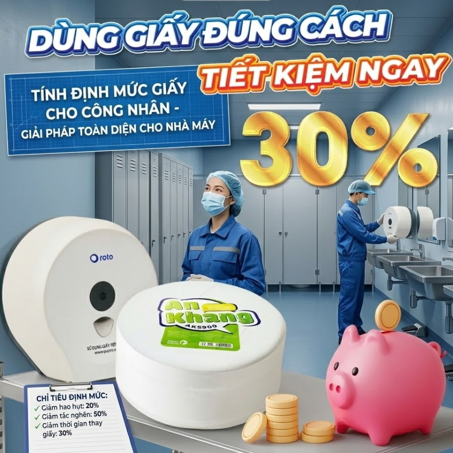 Hướng dẫn tính định mức giấy vệ sinh cho công nhân nhà máy