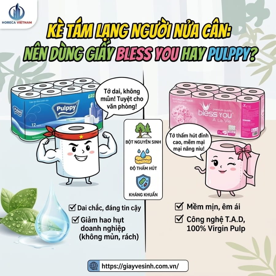 So sánh bless you và pulppy tại Horeca Việt Nam