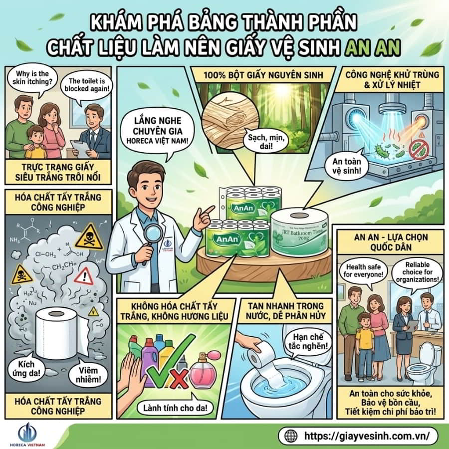 Thành phần giấy vệ sinh An An có thực sự an toàn như lời đồn không?