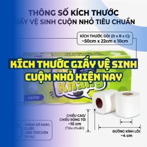Kích thước giấy vệ sinh cuộn nhỏ hiện nay tại Horeca Việt Nam