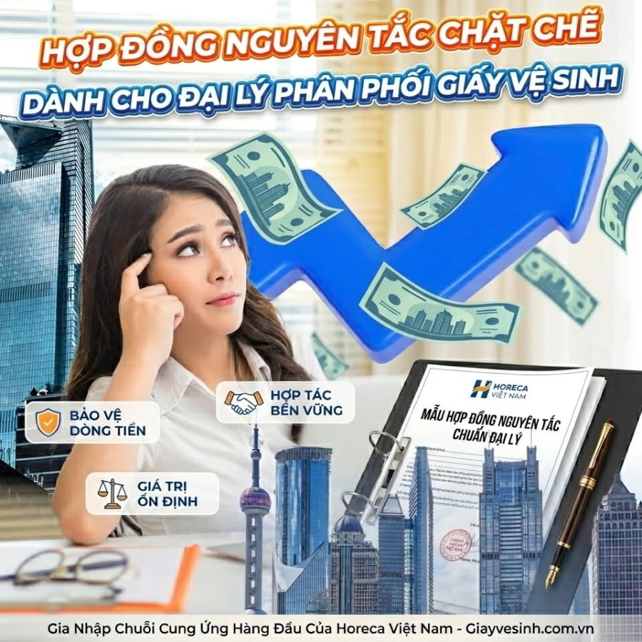 Hợp đồng đại lý phân phối giấy vệ sinh dành cho đại lý phân phôi tại Horeca Việt Nam