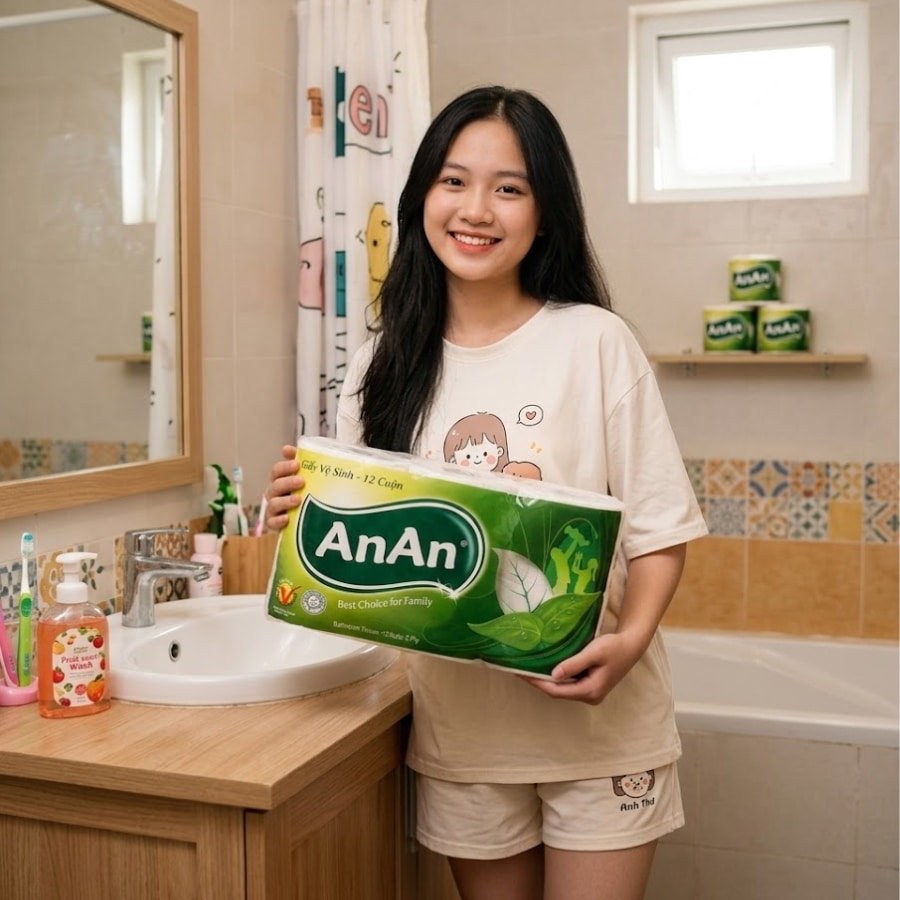 Mua giấy vệ sinh an an 12 cuộn chính hãng giá tốt tại Horeca Việt Nam