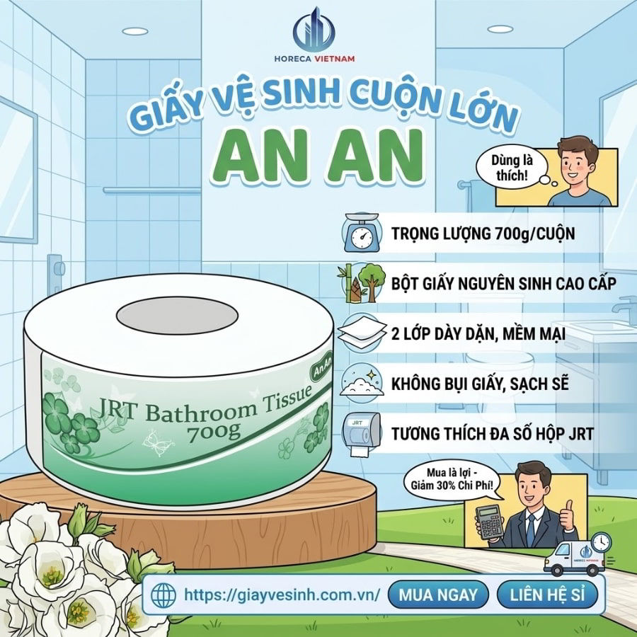 Mua giấy vệ sinh An An cao cấp giá sỉ tốt nhất tại Horeca Việt Nam