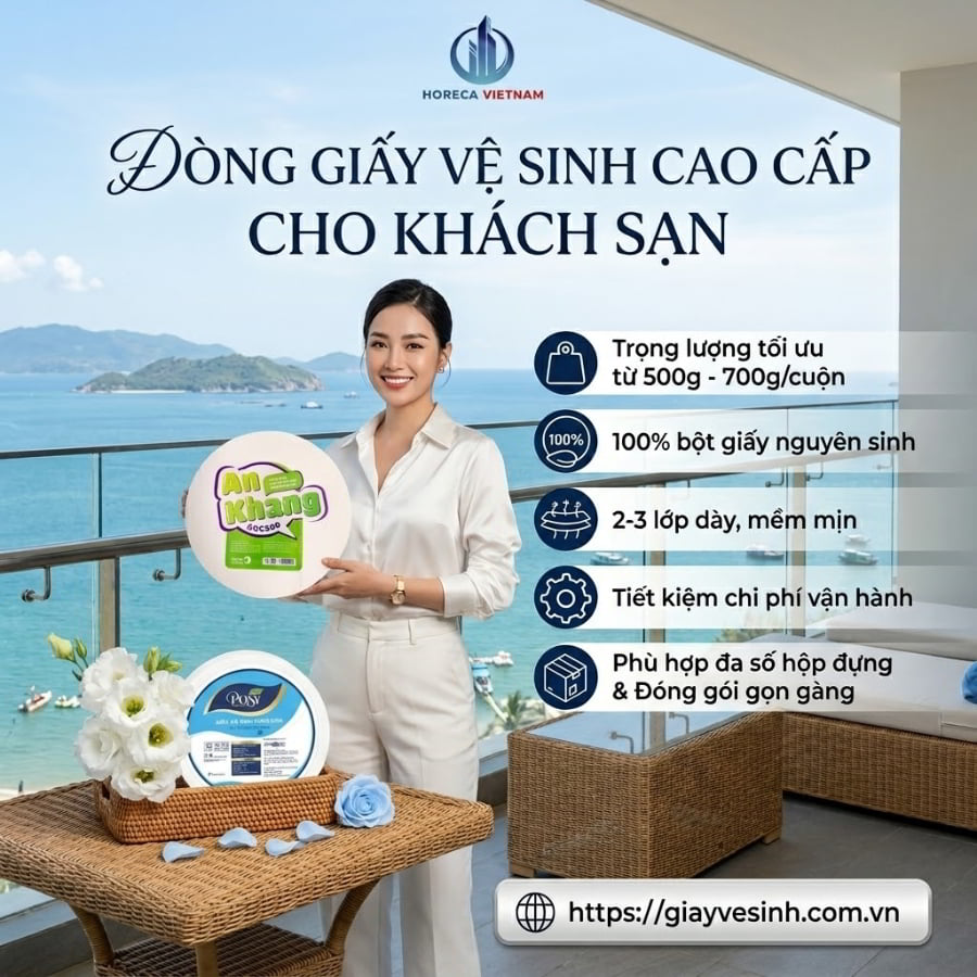 Mua giấy vệ sinh cuộn lớn An Khang và Posy uy tín giá sỉ tốt nhất tại Horeca Việt Nam