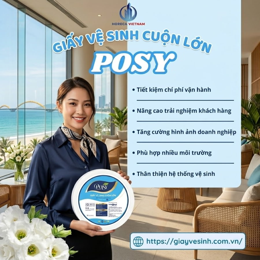 Mua giấy vệ sinh cuộn lớn posy cao cấp giá tốt nhất tại Horeca Việt Nam